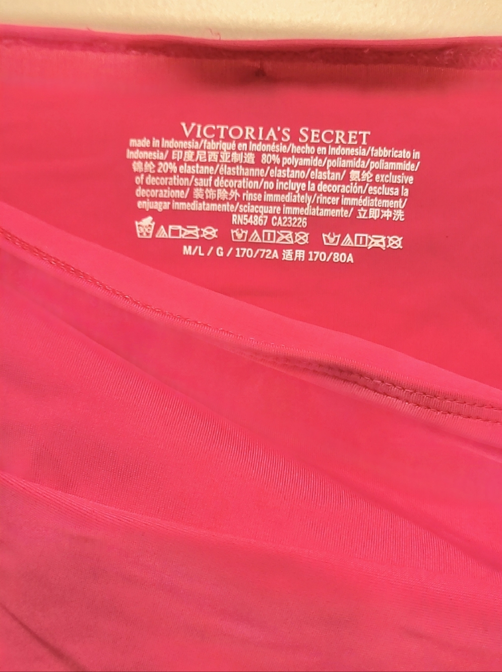 Victoria's Secret Hot Pink Mini Swim Sarong with Side Knot - Picture 3 of 5